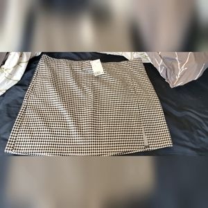 NWT H&M houndstooth mini skirt XL